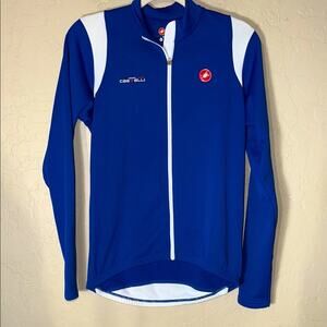 Castelli women’s blue full zip cycle jacket size medium